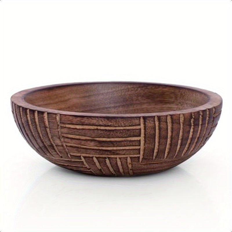 Tribal Mango Wood Serving Bowl