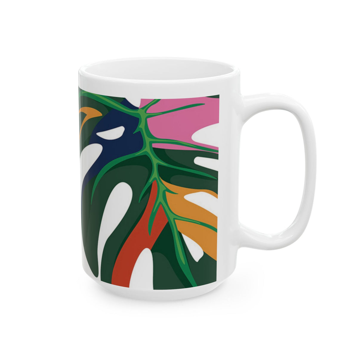 Monstera Ceramic Mug 15oz