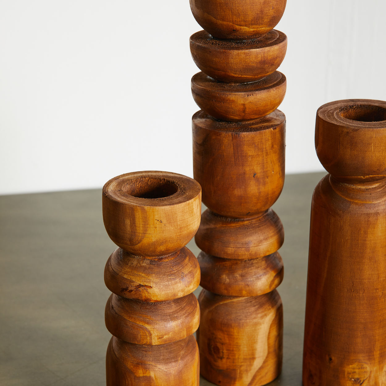 Abstract Wooden Tealight Totem Candle Holder - The Leafy Branch