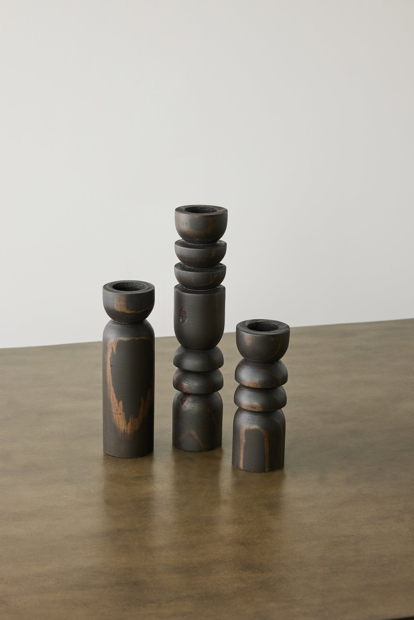 Abstract Wooden Tealight Totem Candle Holder - The Leafy Branch