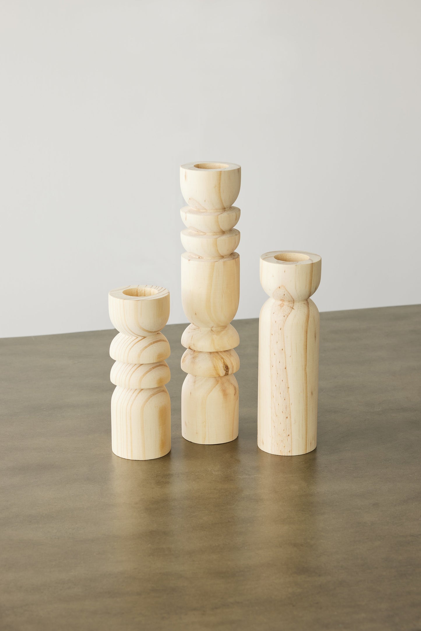 Abstract Wooden Tealight Totem Candle Holder - The Leafy Branch