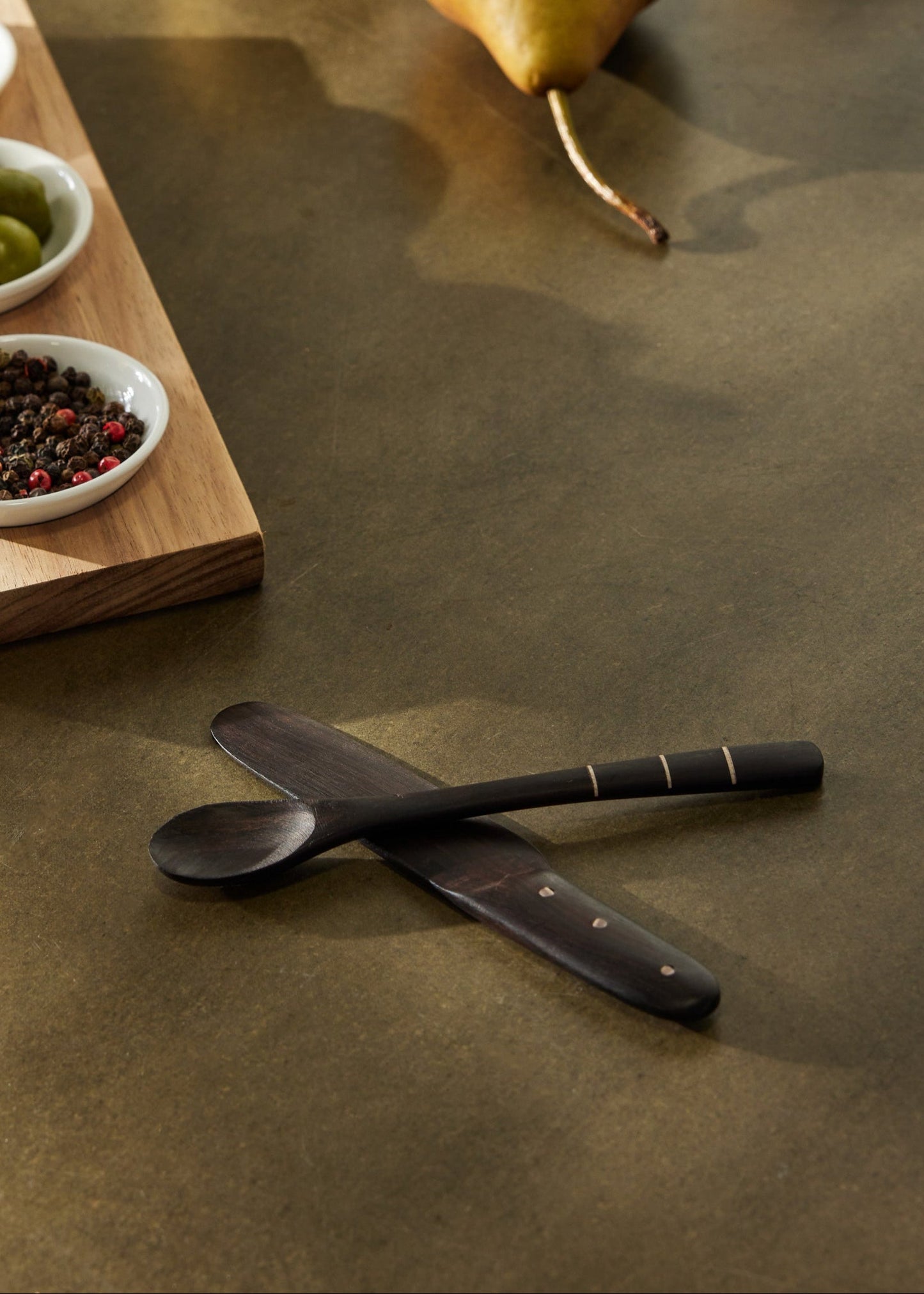 African Blackwood Small Serving Serving Spoons Utensils - The Leafy Branch