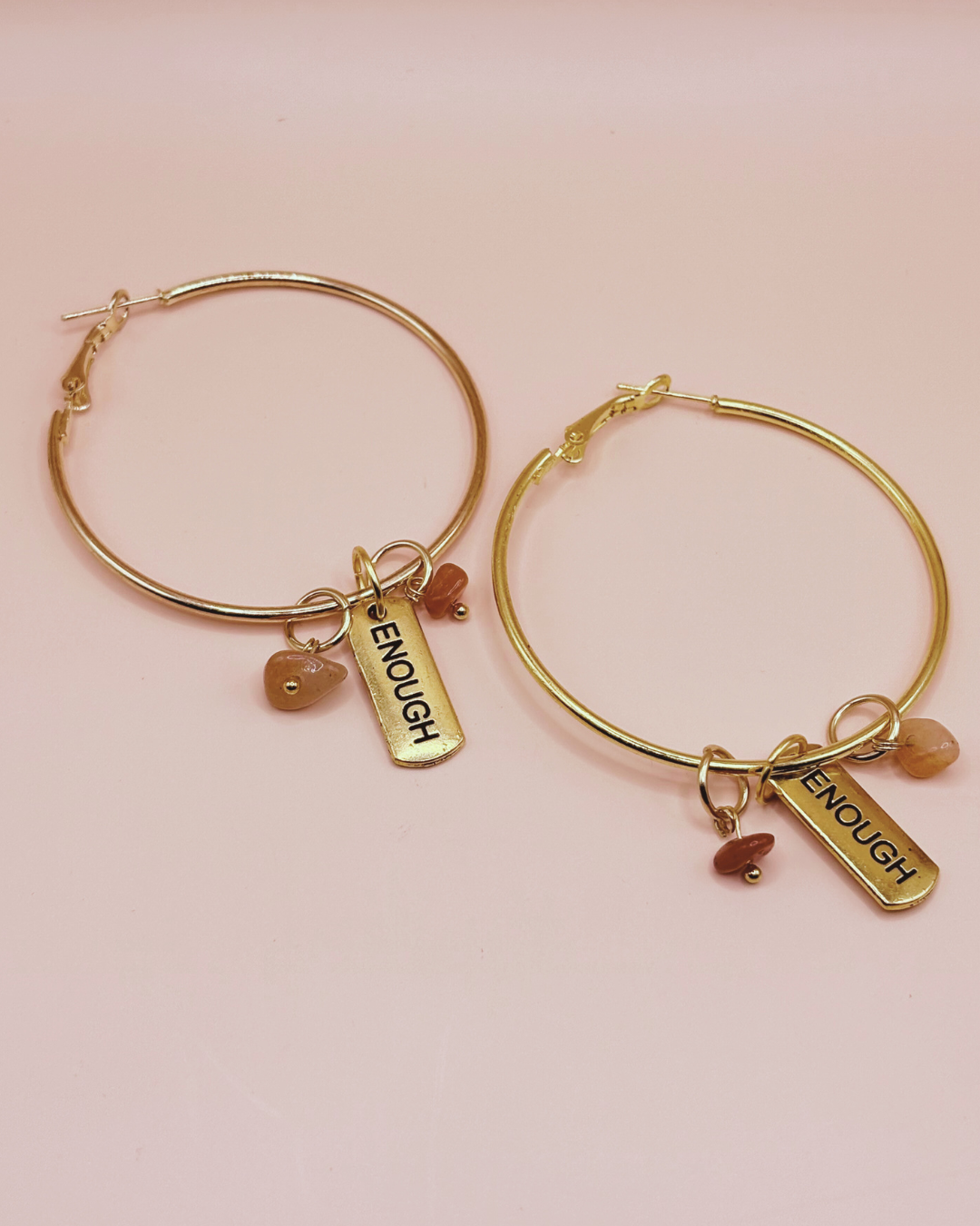 Enough Gold Hoop Earrings- yellow