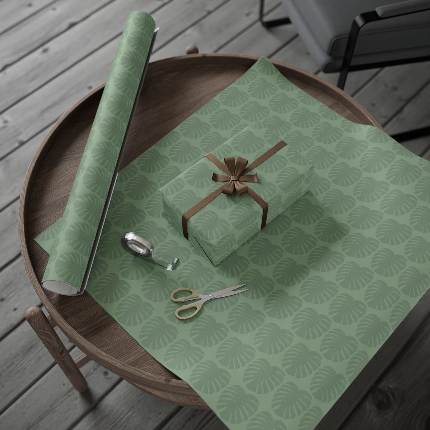 Monstera Leaf Green Wrapping Paper – Botanical Gift Wrap Roll