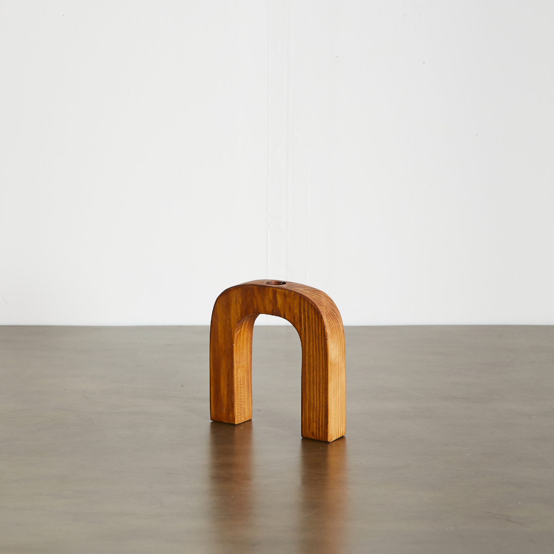 Arch Wooden Taper Candlestick Holder - The Leafy Branch