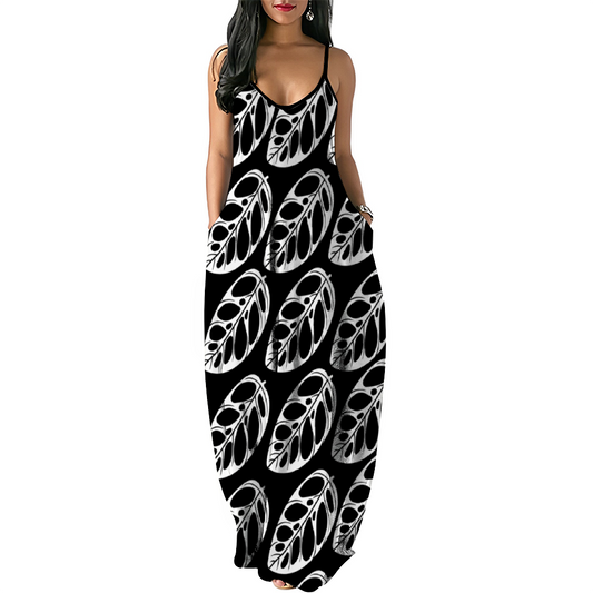 Adansonii Vibes Dress- Black & White