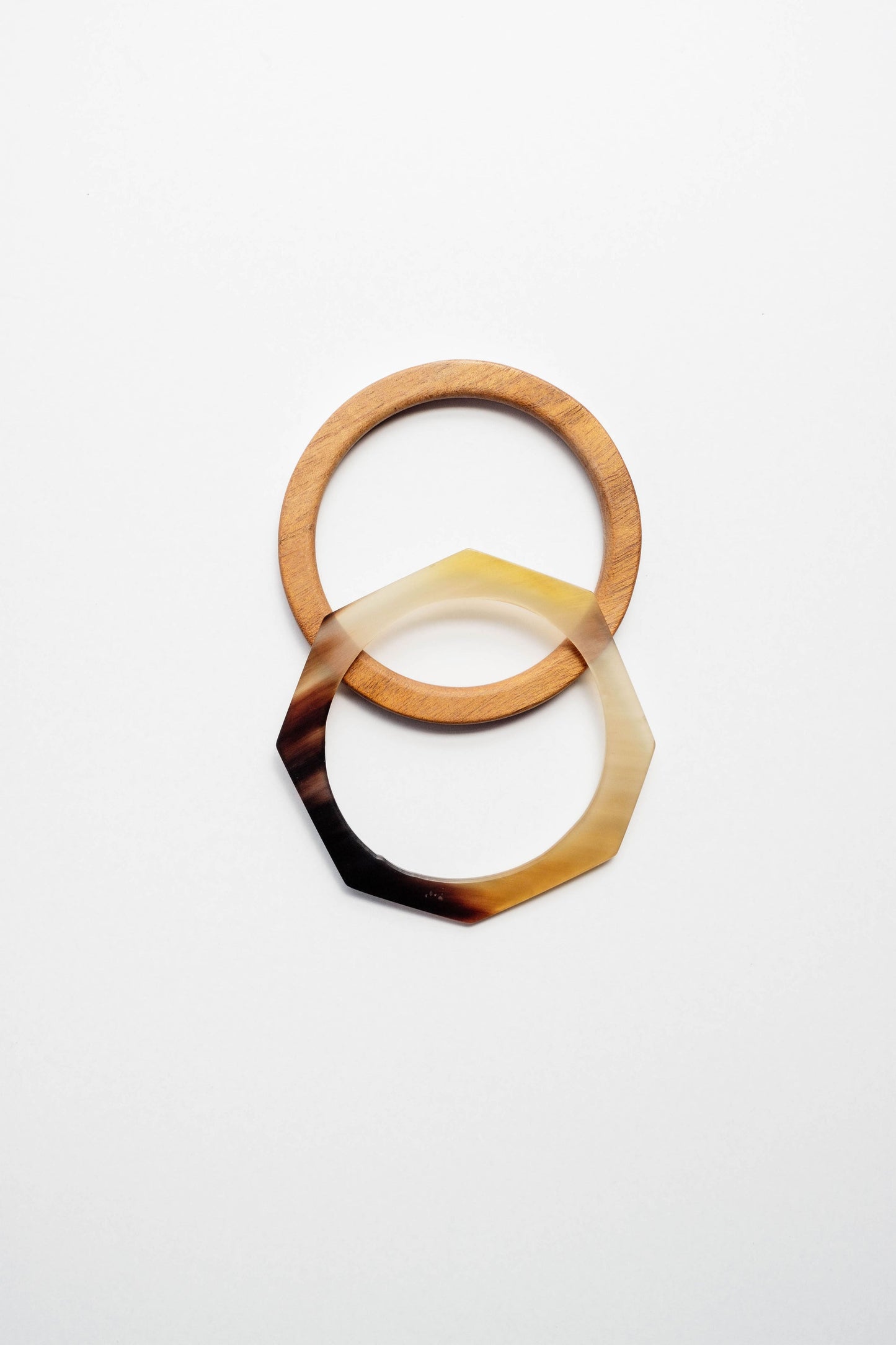 Wood and Horn Bracelet Set - The Leafy Branch