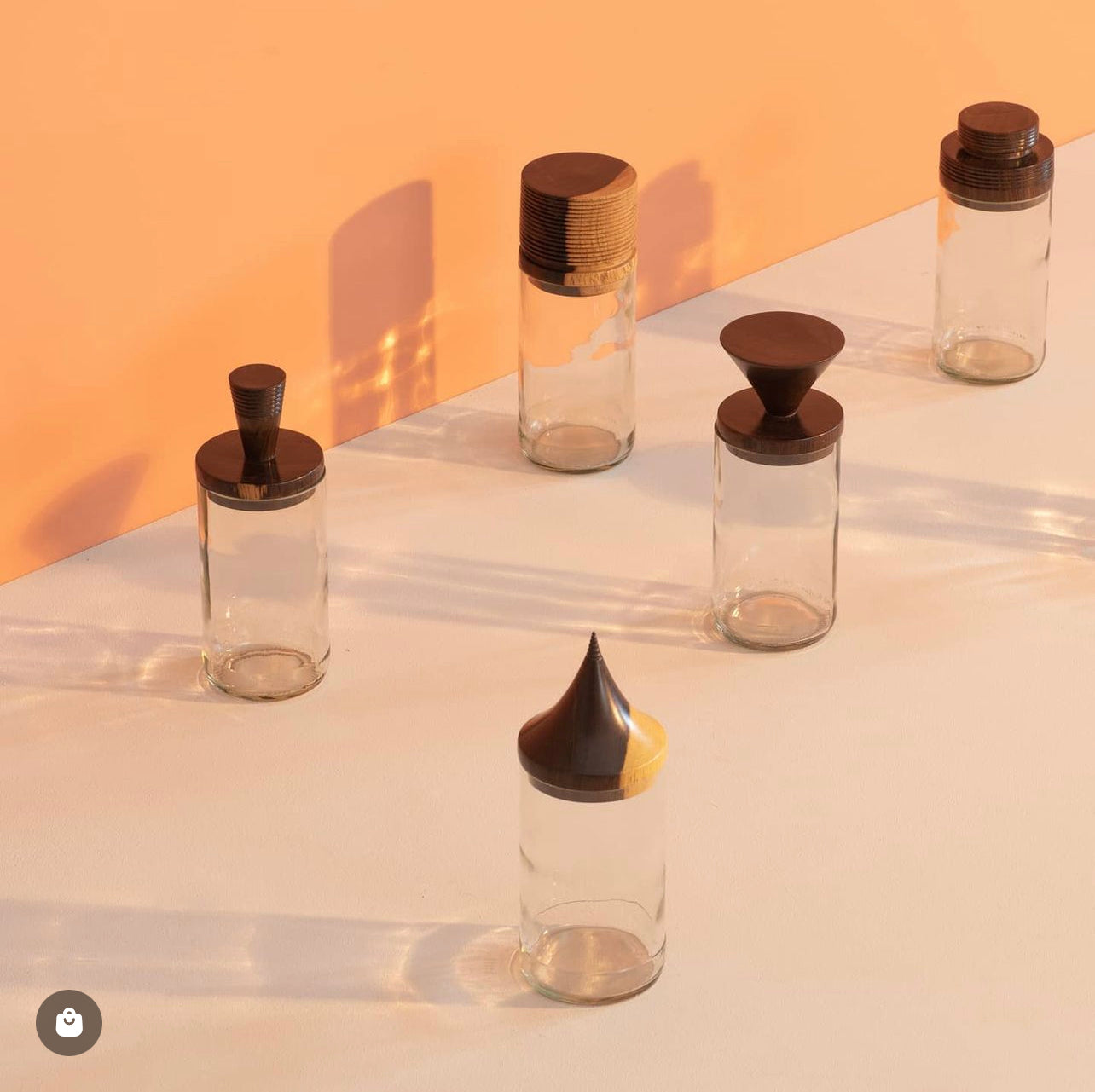 Wooden Topped Apothecary Jars - The Leafy Branch