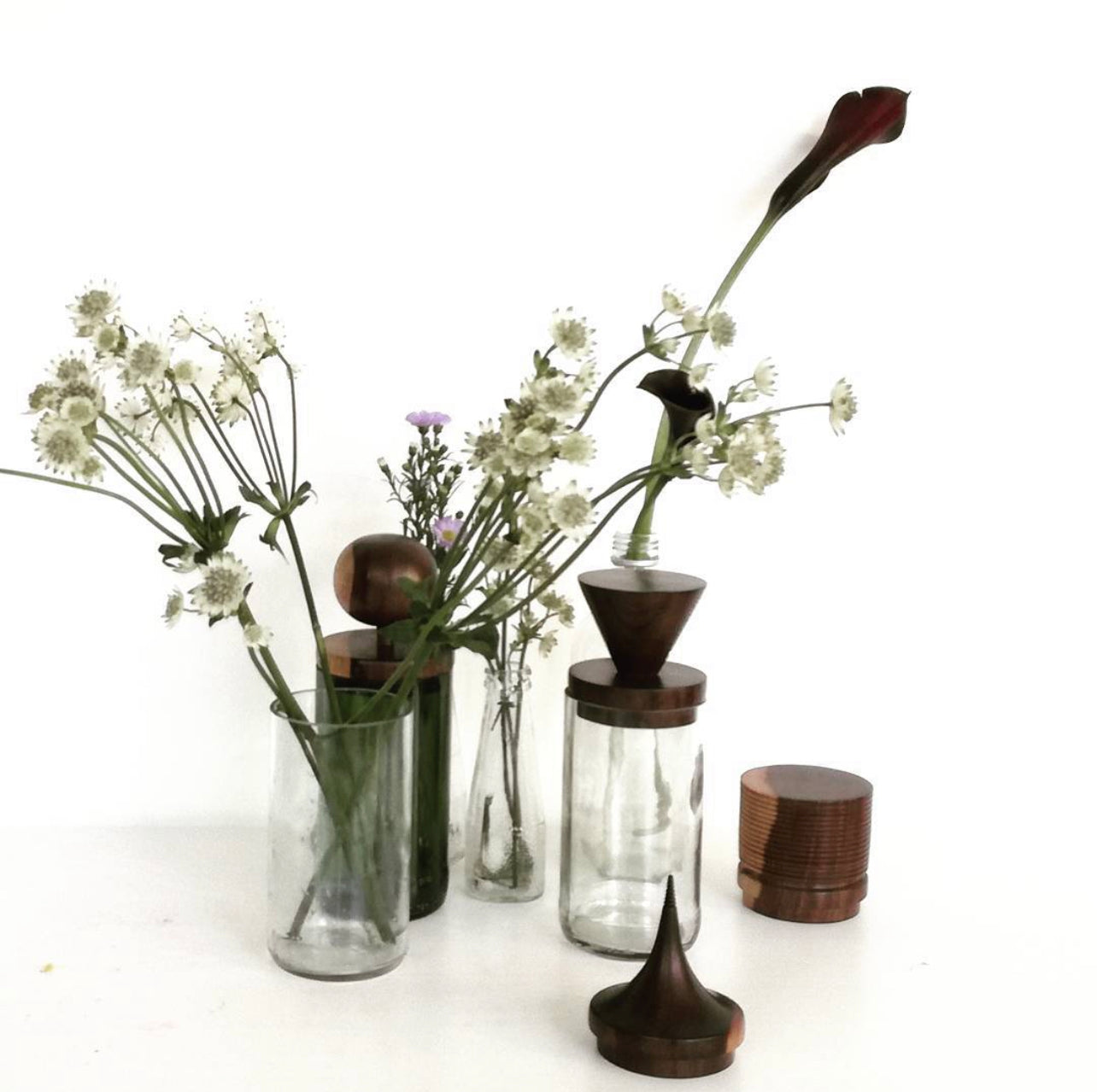 Wooden Topped Apothecary Jars - The Leafy Branch