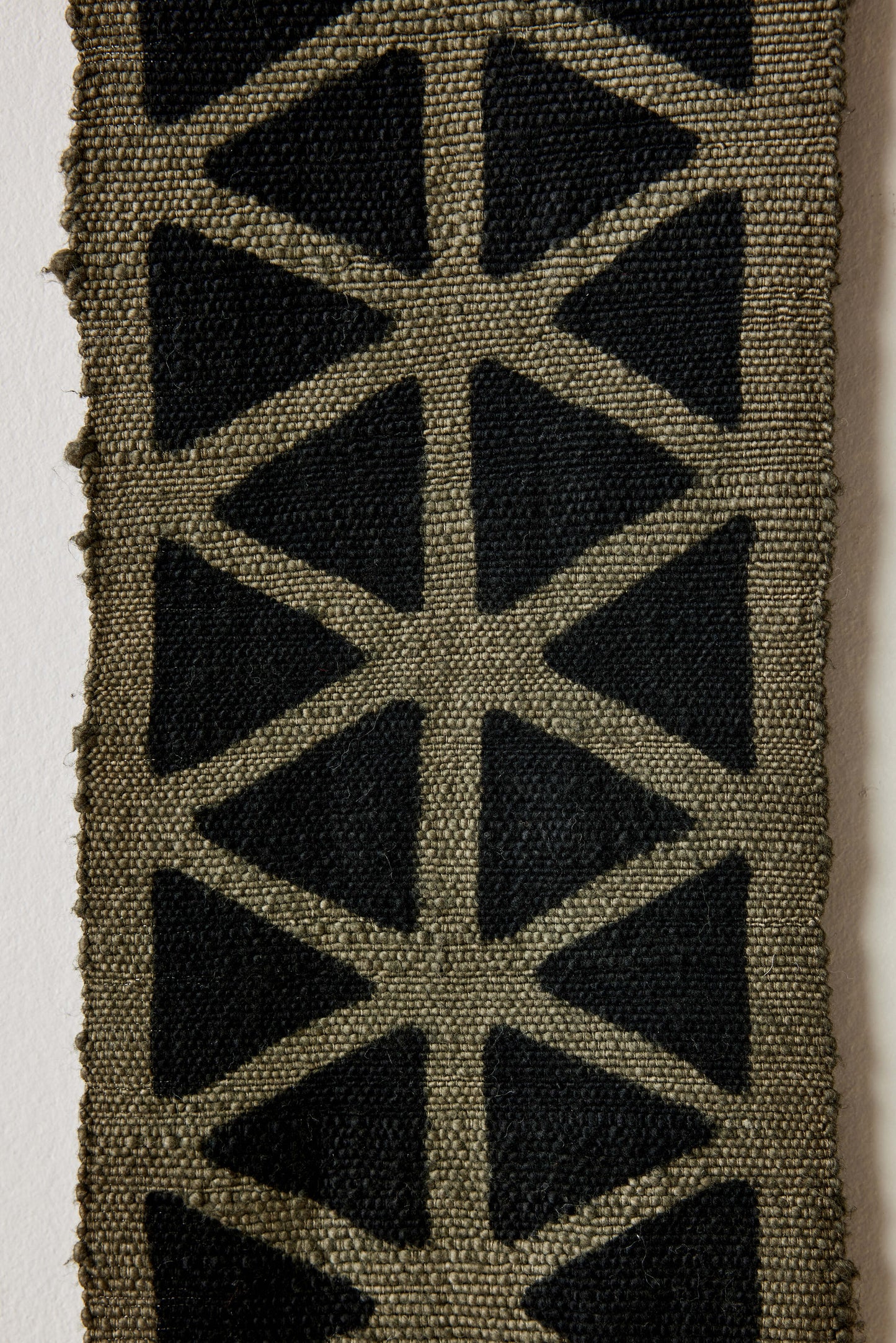 Longevity Bogolan Wall Totem in Grey with Black Triangles - The Leafy Branch