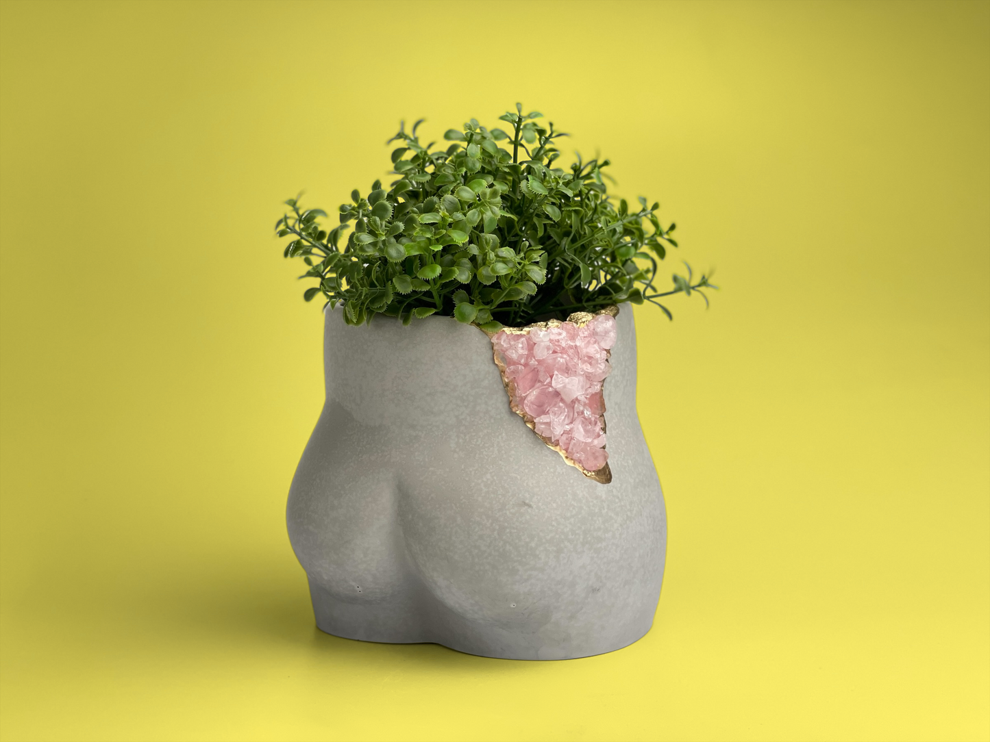Rose Quartz Butt Planter - The Leafy Branch