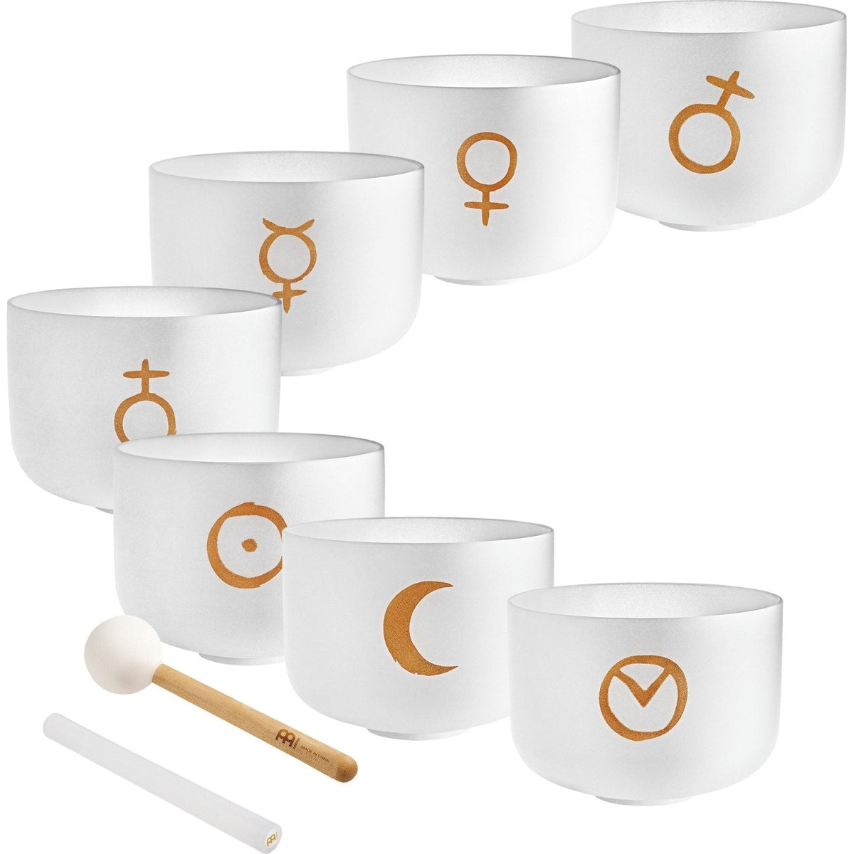 7 Planetary Crystal Singing Bowls - Cosmic Chakra Set
