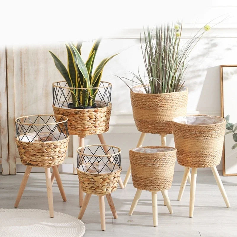 Chelsea Rattan Plant Stands - The Leafy Branch