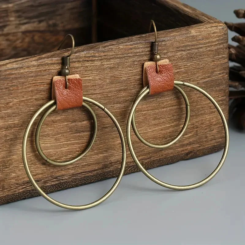 Lara Leather Dangle Earrings - The Leafy Branch