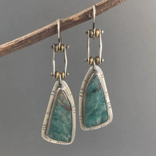 Boho Turquoise Drop Earrings - The Leafy Branch