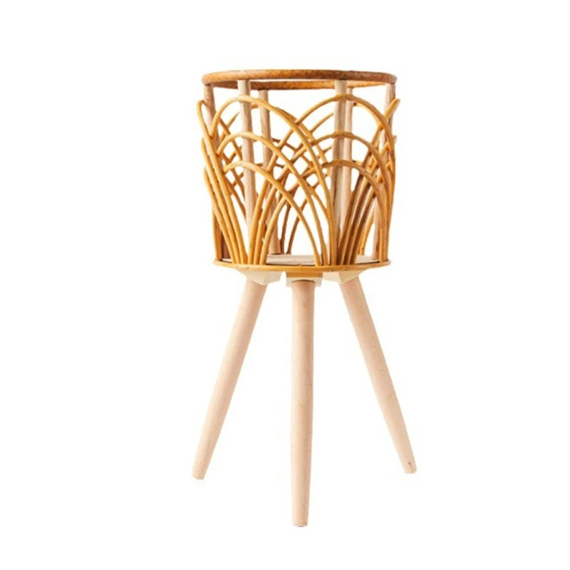 Bria Boho rattan Plant Stands - The Leafy Branch