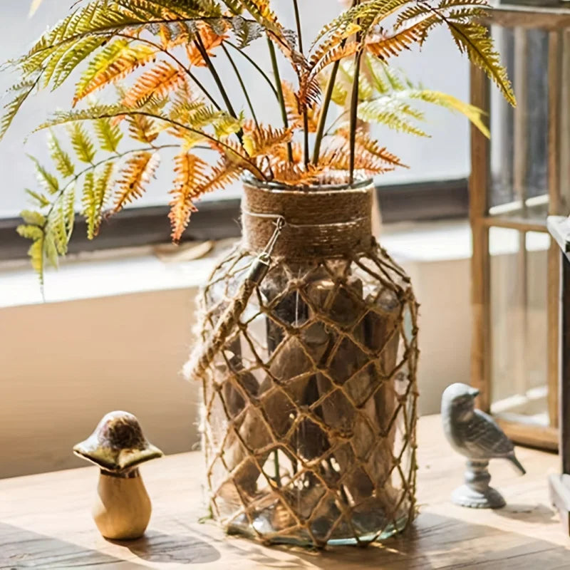 Boho Rattan Woven Vase - The Leafy Branch