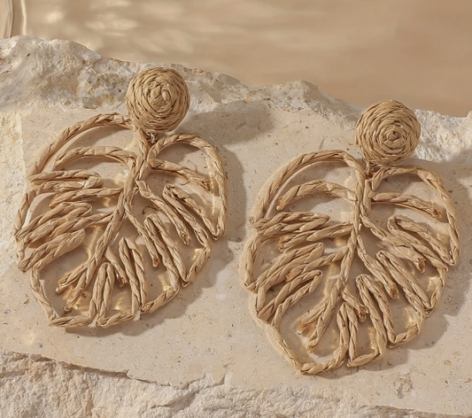 Boho Monstera Earrings - The Leafy Branch