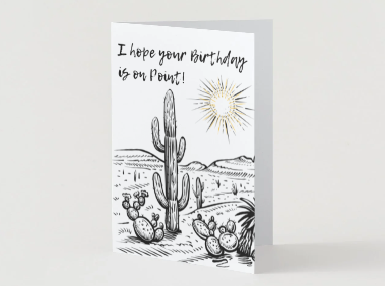 Birthday on Point Greeting Card