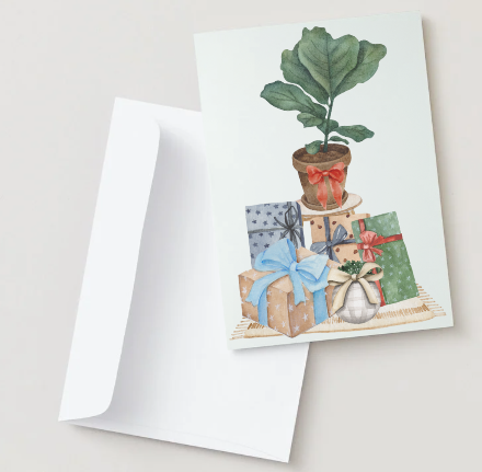 Fiddle Leaf Holiday Greeting Card