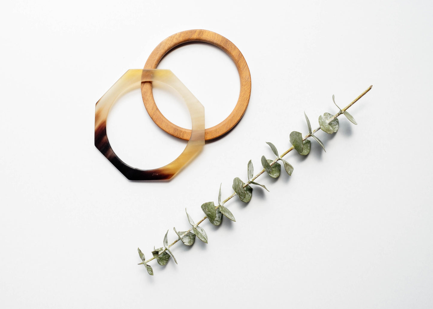 Wood and Horn Bracelet Set - The Leafy Branch