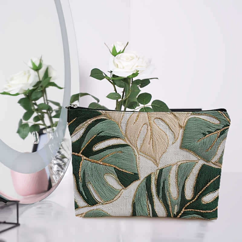 Monstera Cosmetic Bag