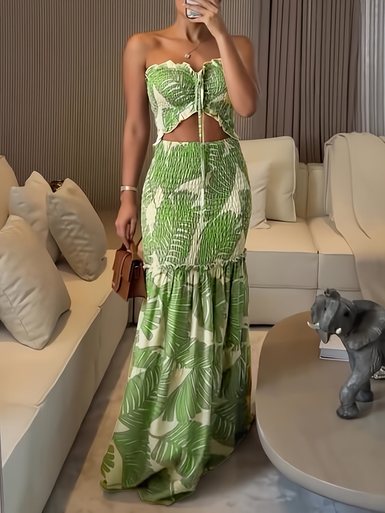 Sarni Monstera Dress - The Leafy Branch