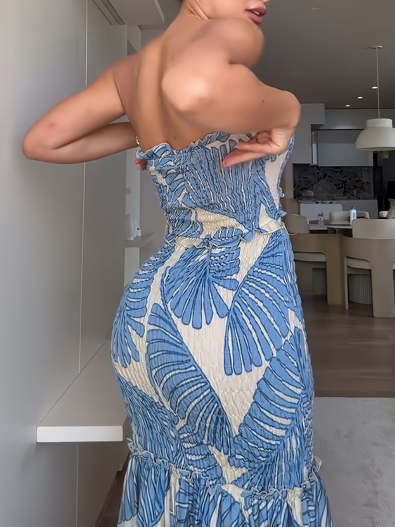 Sarni Monstera Dress - The Leafy Branch