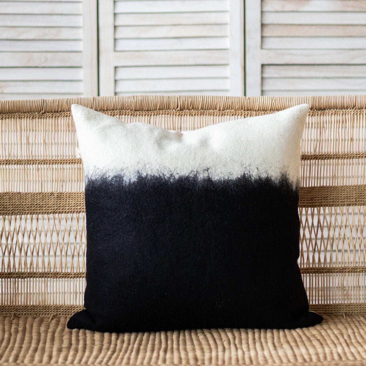 Eclipse Dip-Dyed Organic Wool Throw Pillow - The Leafy Branch
