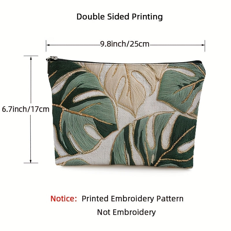Monstera Cosmetic Bag
