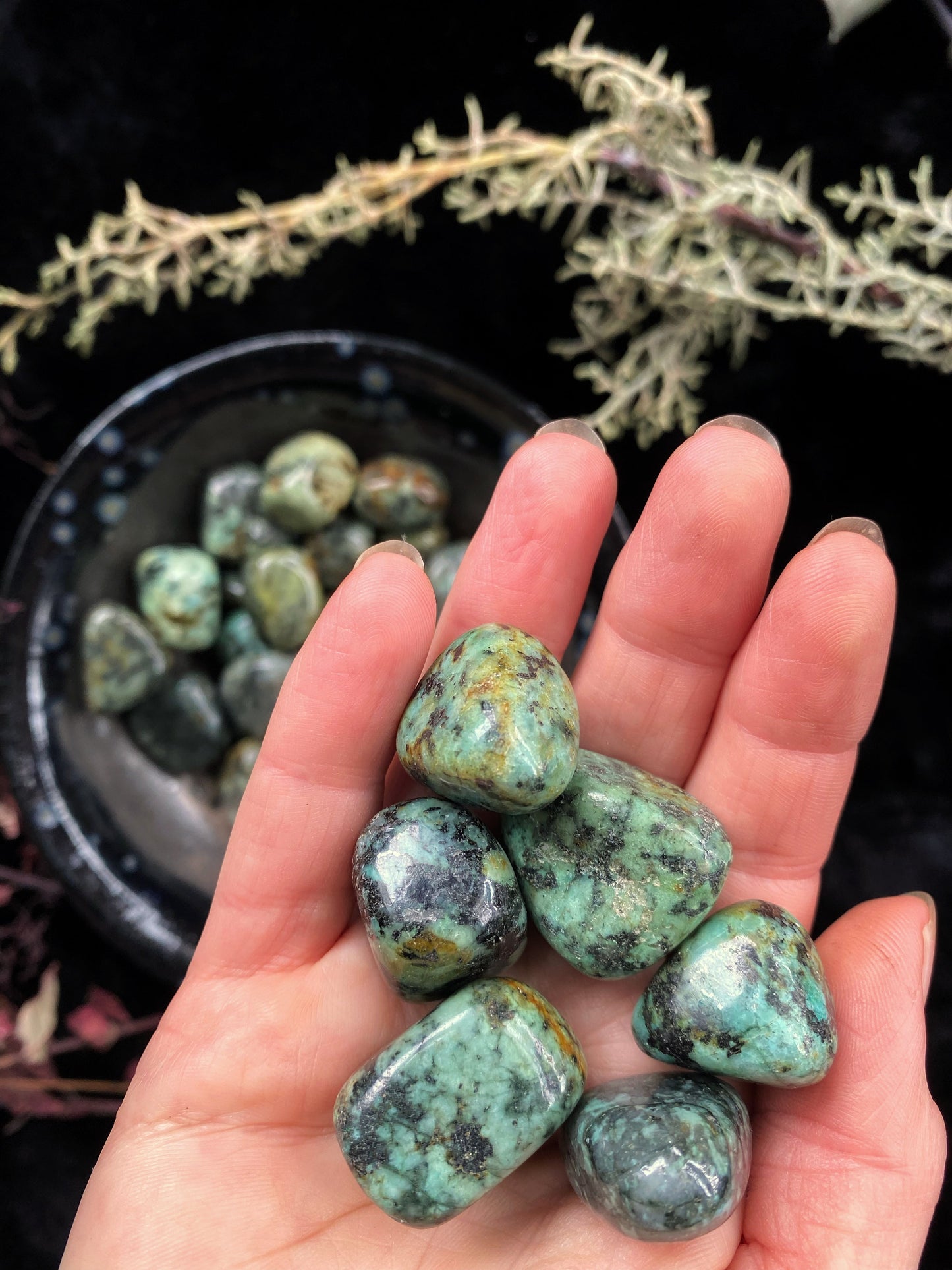 Tumbled Persian Turquoise (Natural) - - The Leafy Branch