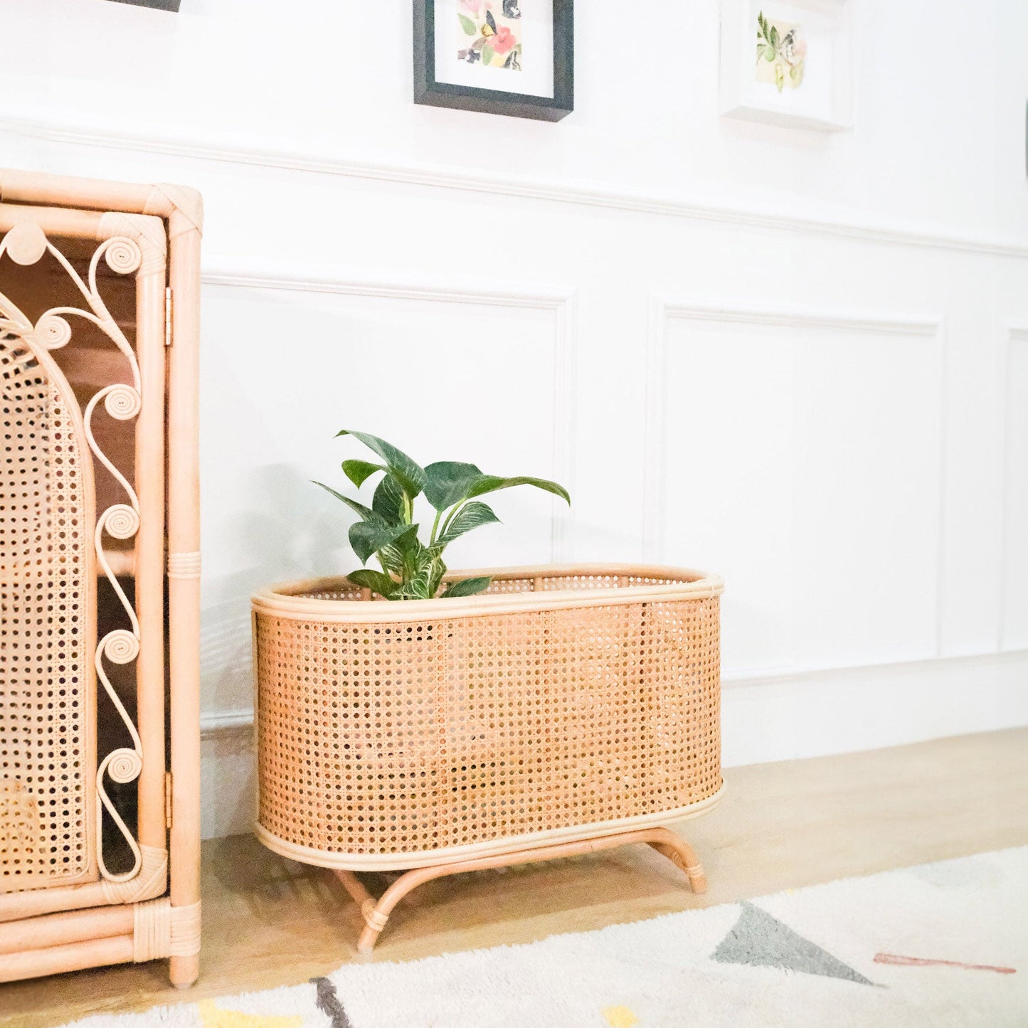 Isle Wicker Plant Stand - The Leafy Branch