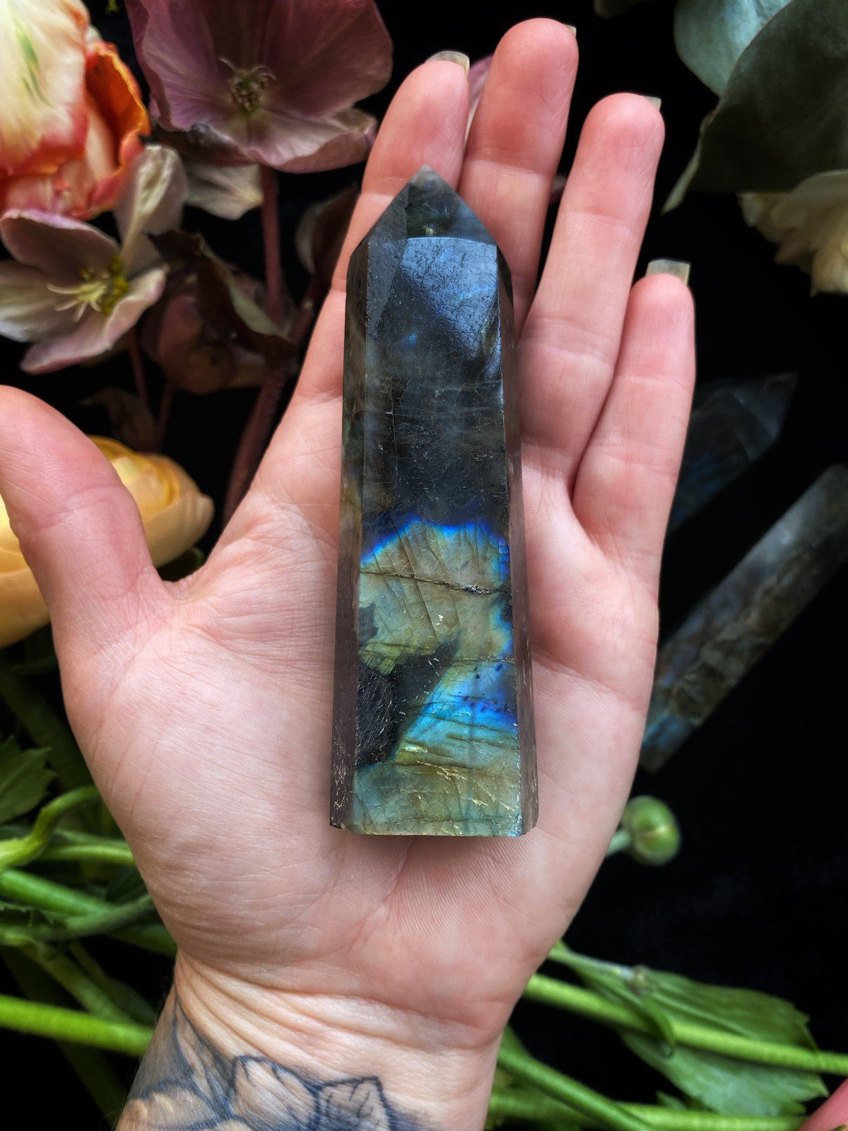 Labradorite Crystal Wands - Polished Tower - The Leafy Branch