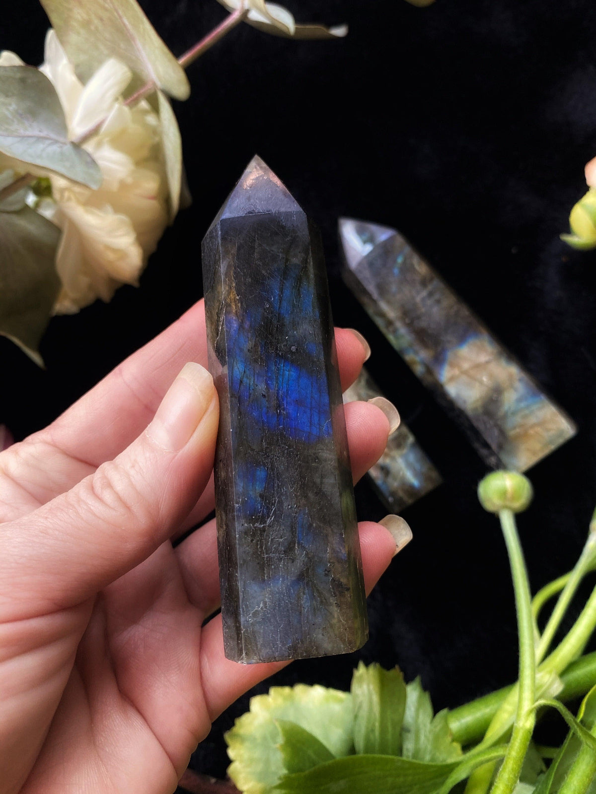 Labradorite Crystal Wands - Polished Tower - The Leafy Branch