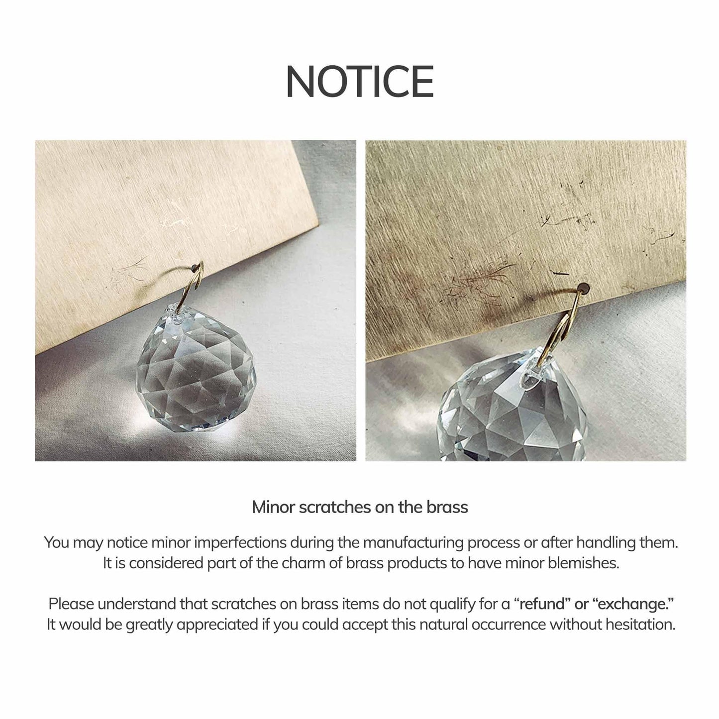 Brass Arch and Crystal Suncatcher