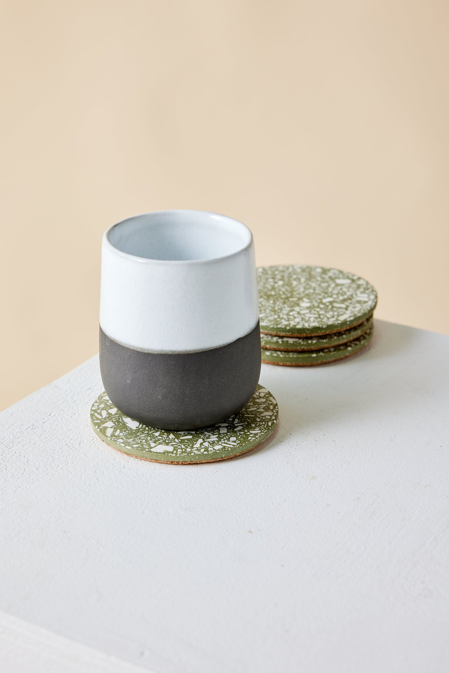 Olive Terrazzo Coasters - Set of 4 - The Leafy Branch
