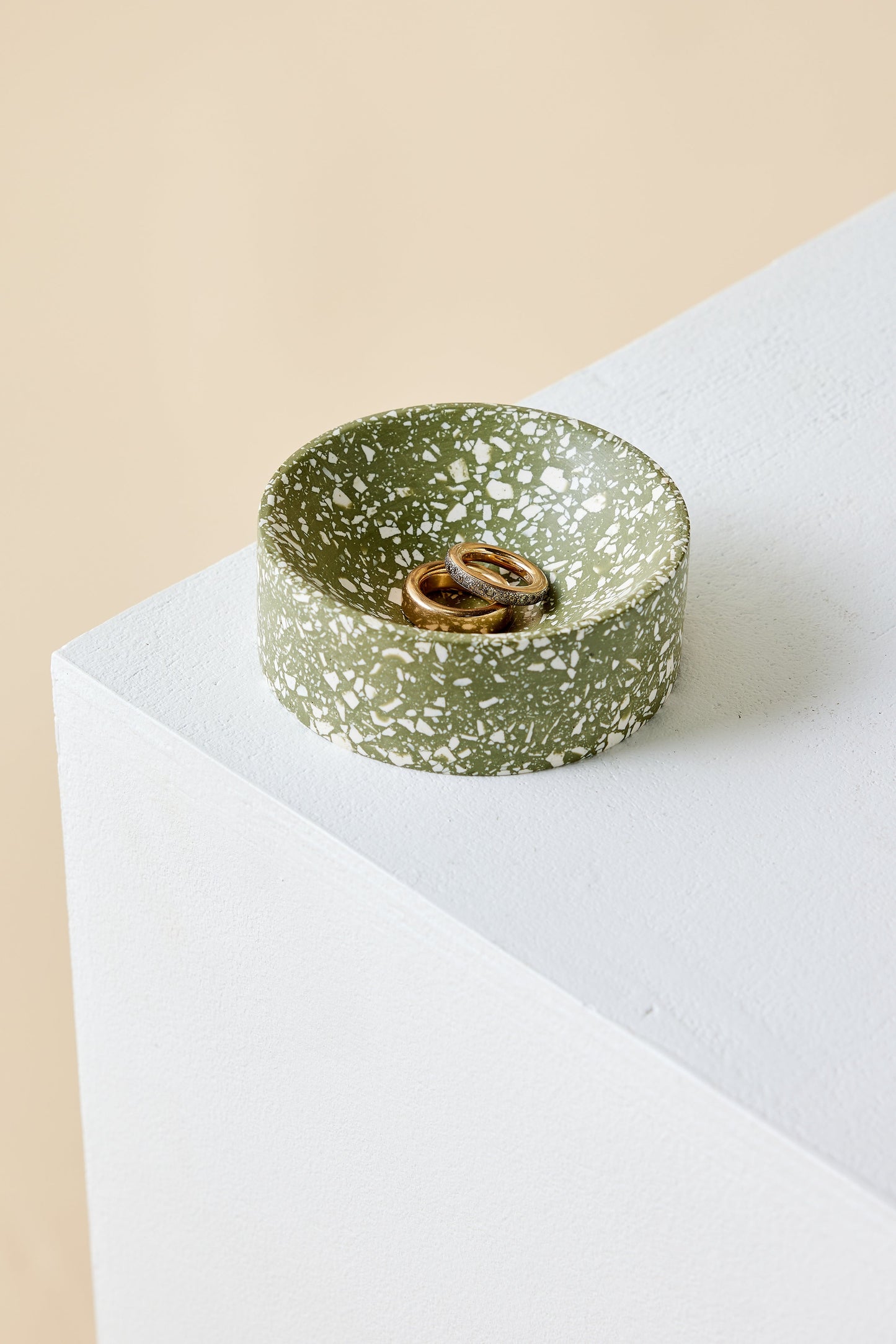Olive Green Terrazzo Trinket Bowl - The Leafy Branch