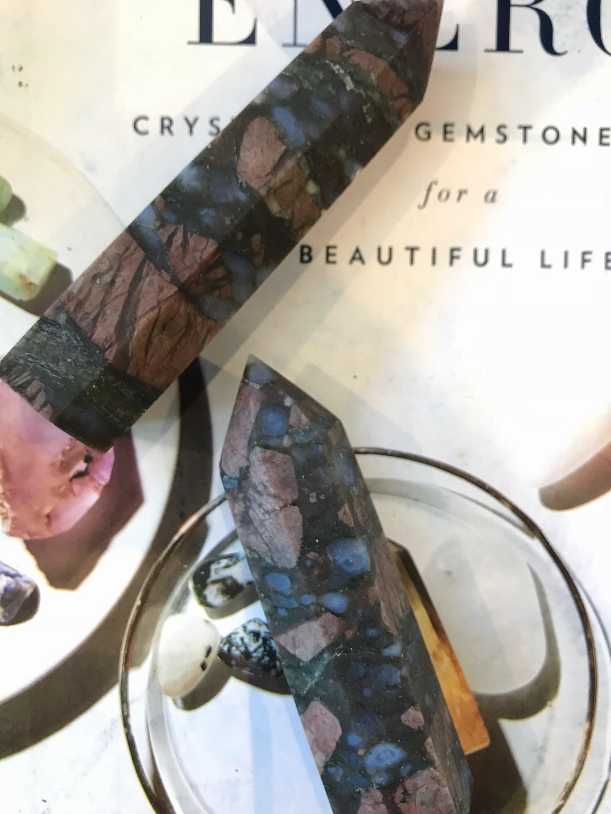 Que Sera Stone Wand (Llanite) - The Leafy Branch