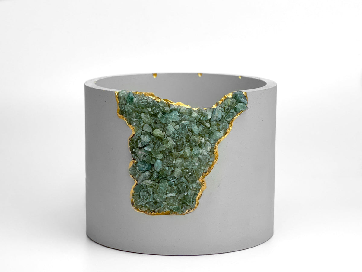 GREEN APATITE PLANTER- 6in