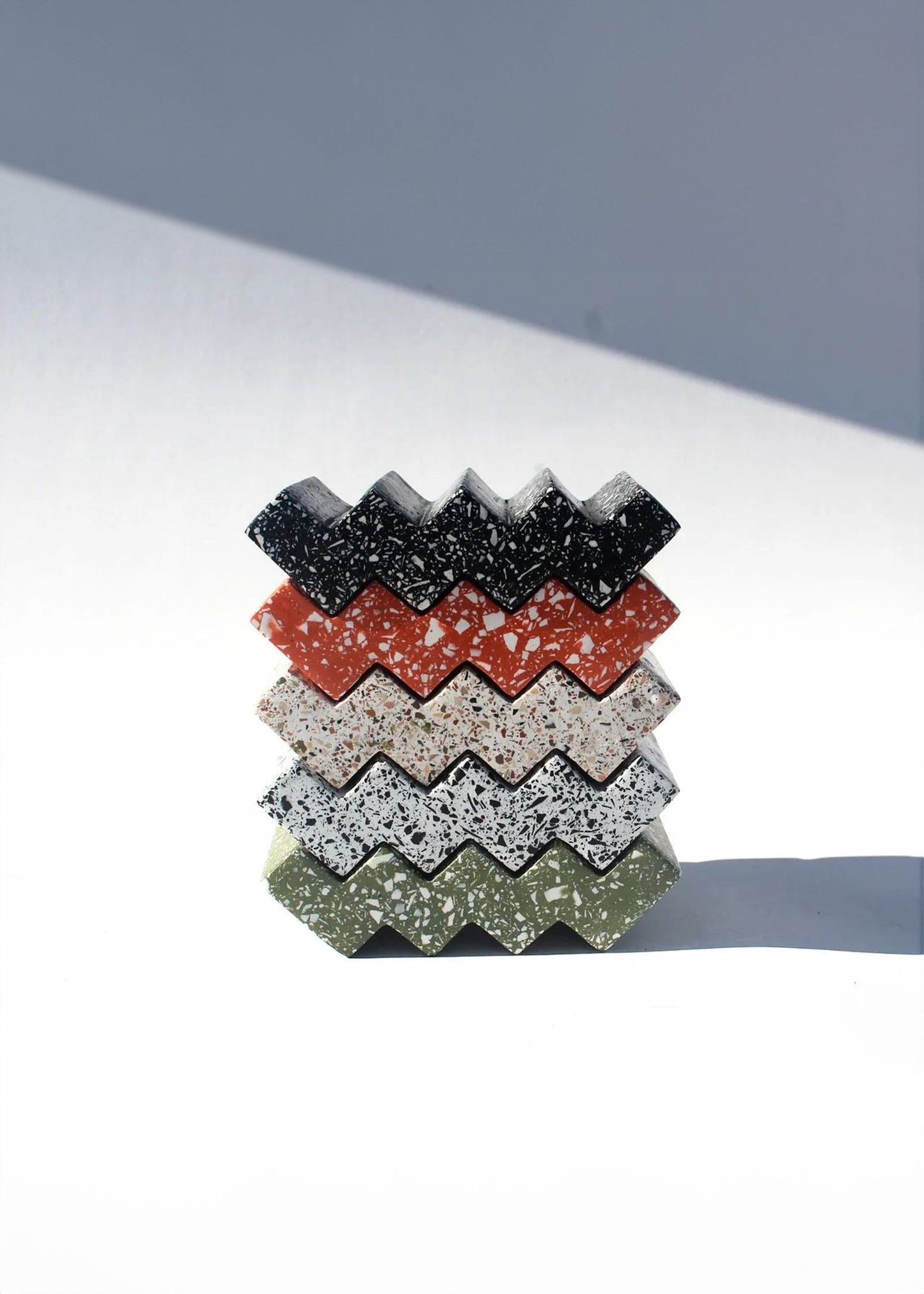 Zig-Zag Olive Green Terrazzo Soap Dish - The Leafy Branch