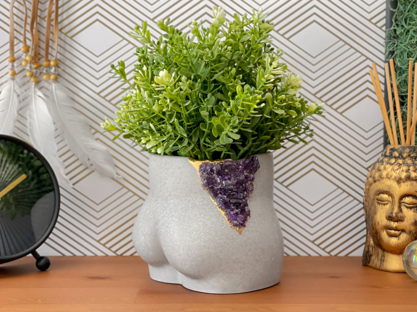 Amethyst Butt Planter - The Leafy Branch