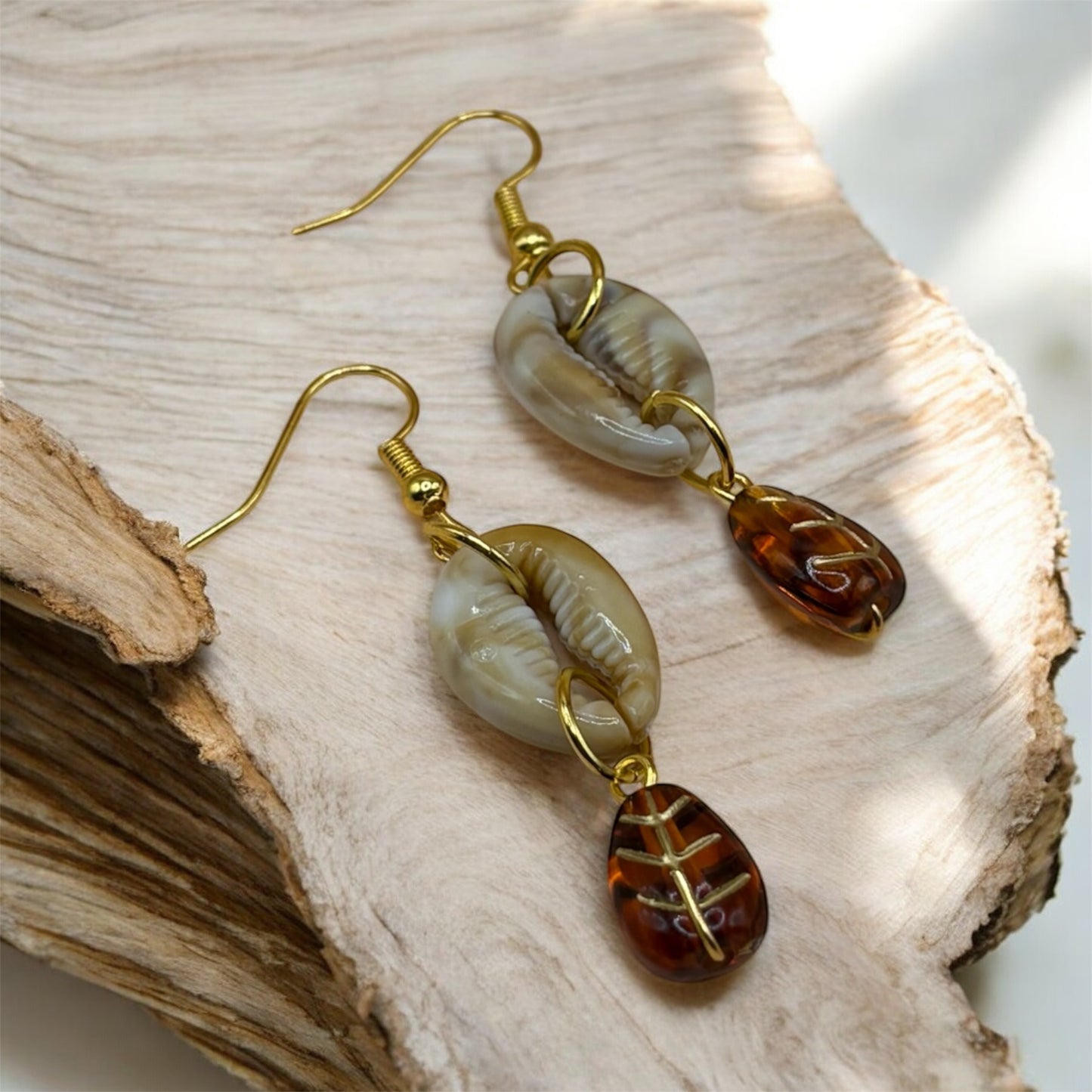 Cowrie Leaf Earrings