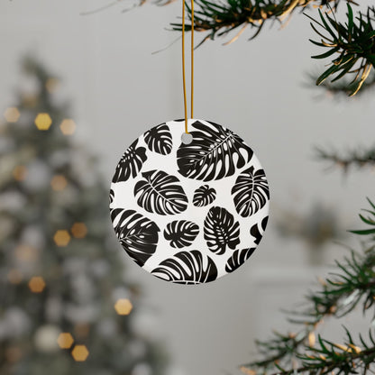 Monstera Leaf Ceramic Ornament