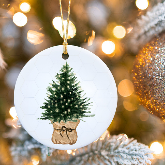 Holiday Tree Ceramic Ornament