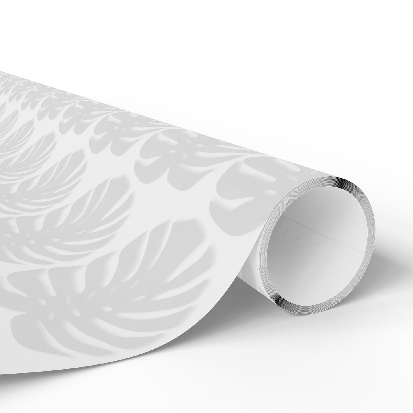 Monstera Leaf Gray Wrapping Paper – Botanical Gift Wrap Roll