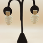 Monstera Handmade Clay Earrings- White