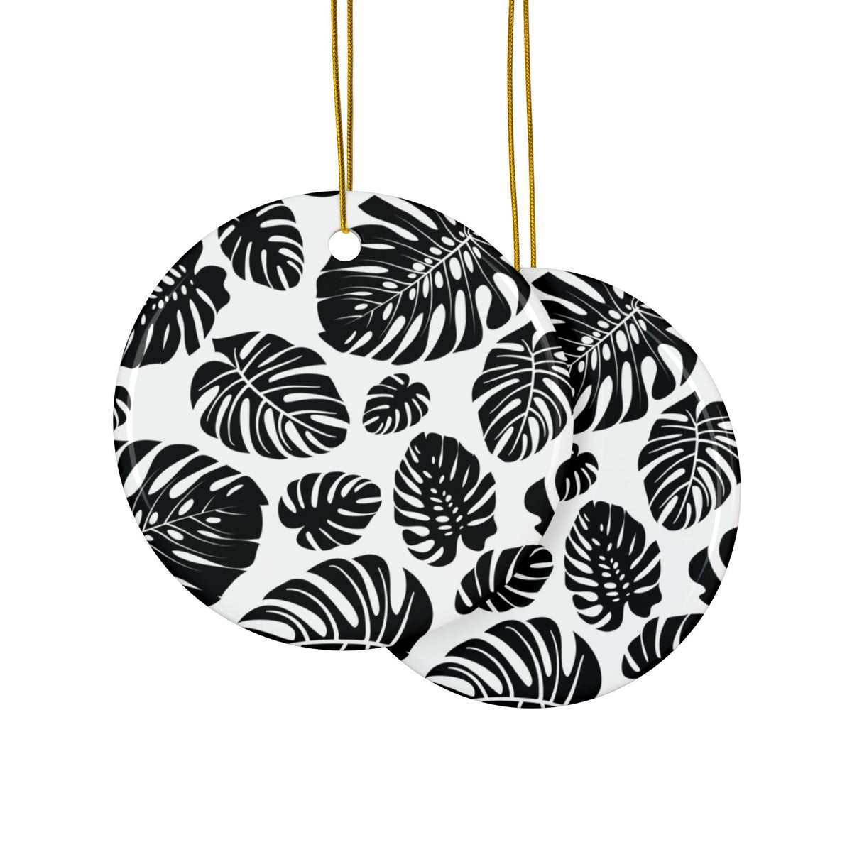 Monstera Leaf Ceramic Ornament