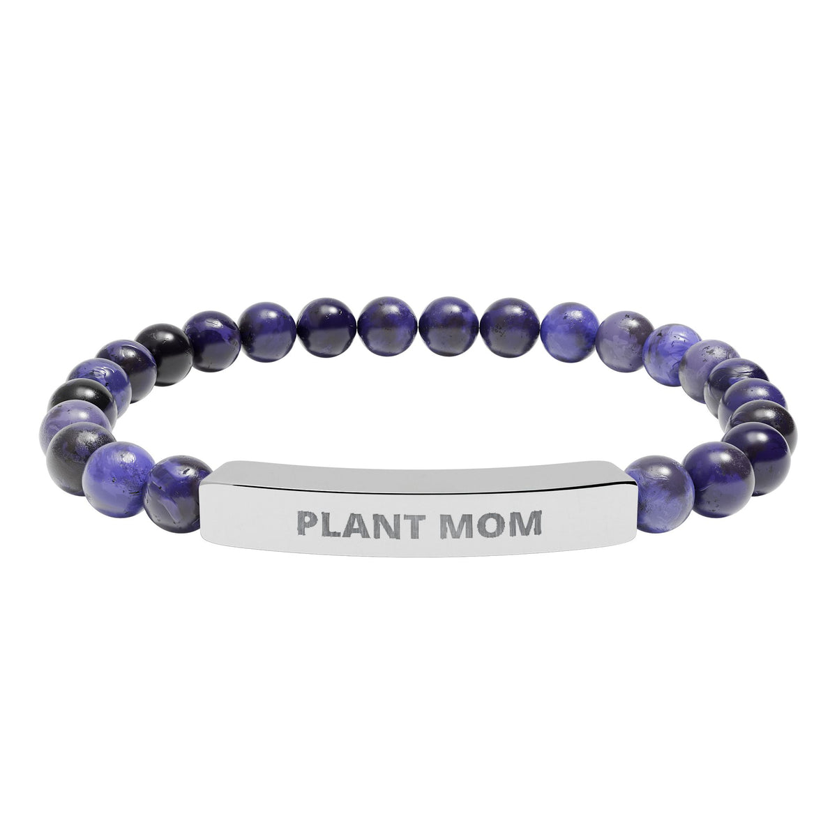 Plant Mom Natural Stone Bar Bracelet
