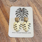Monstera Handmade Clay Earrings- White