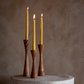 Geo Tapered Wooden Candlestick Holder - The Leafy Branch